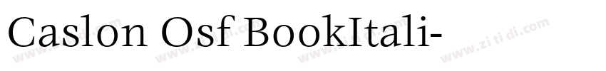 Caslon Osf BookItali字体转换